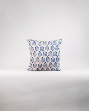 Amer Azure 50x50cm Printed Linen Cushion - Cotier Classiqué