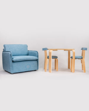 Monaco Kids Table and Chair Set - Fabric - Blue - Cotier Classiqué